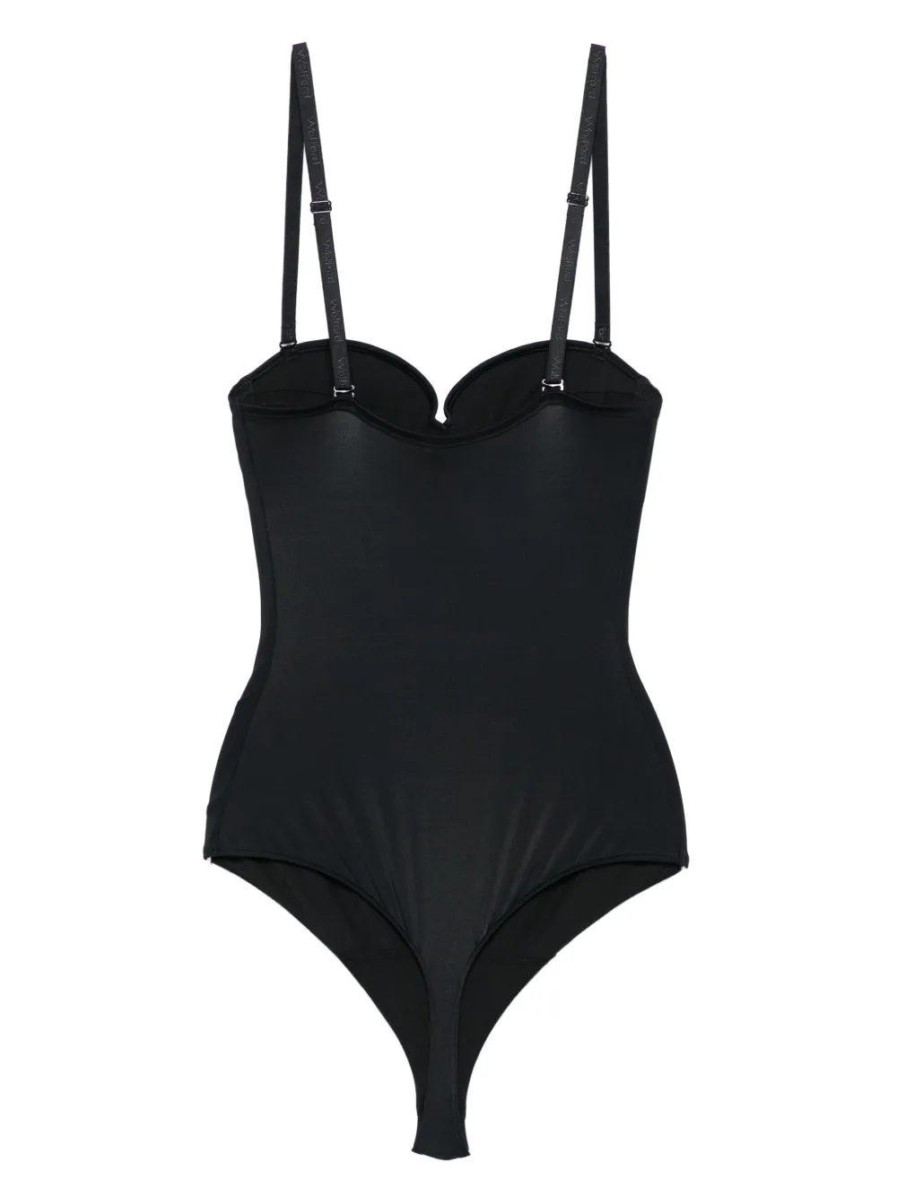 Wolford Body met tonale stiksels - Zwart