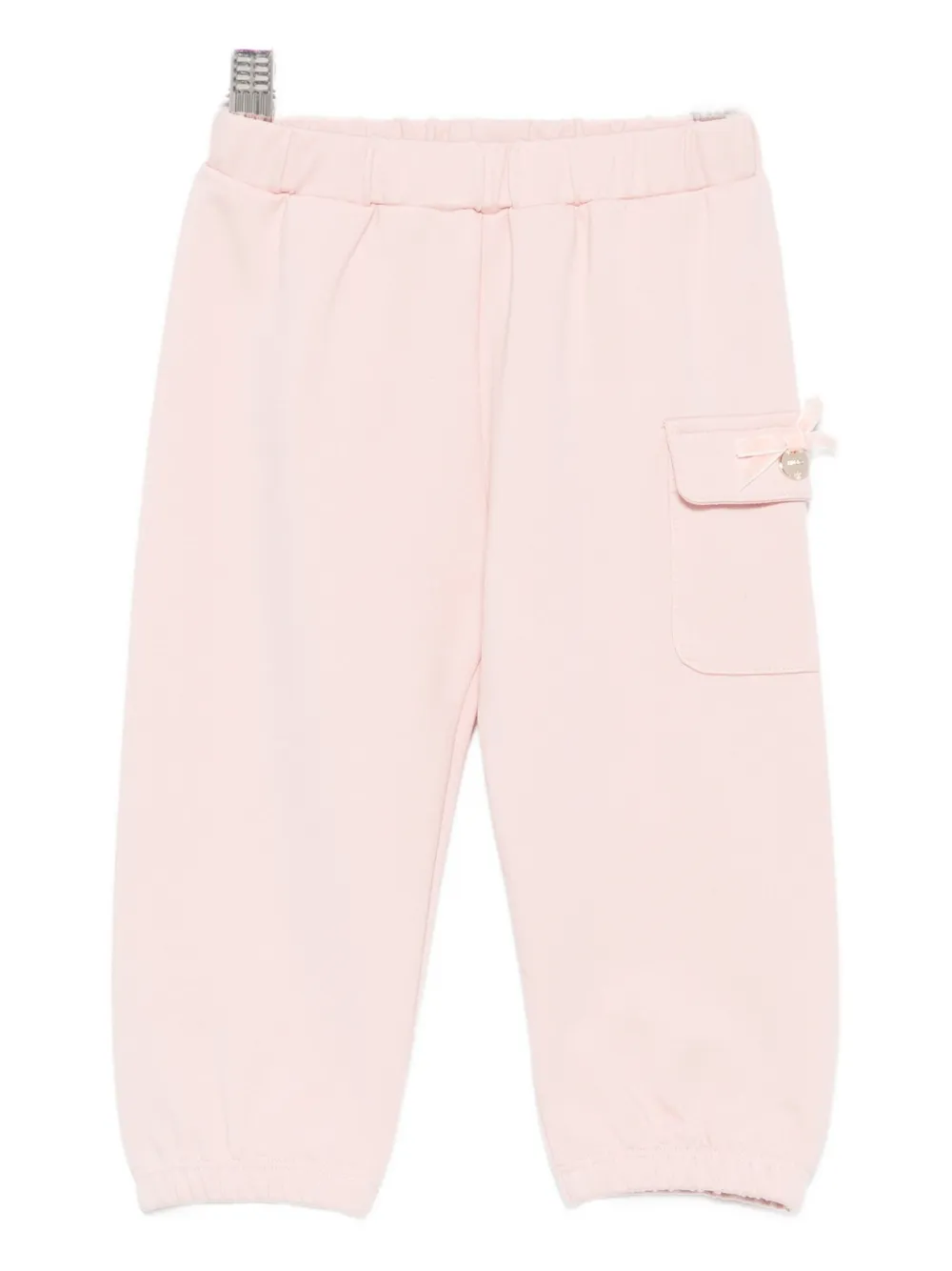 LIU JO pocket bow-detail trousers - Rosa