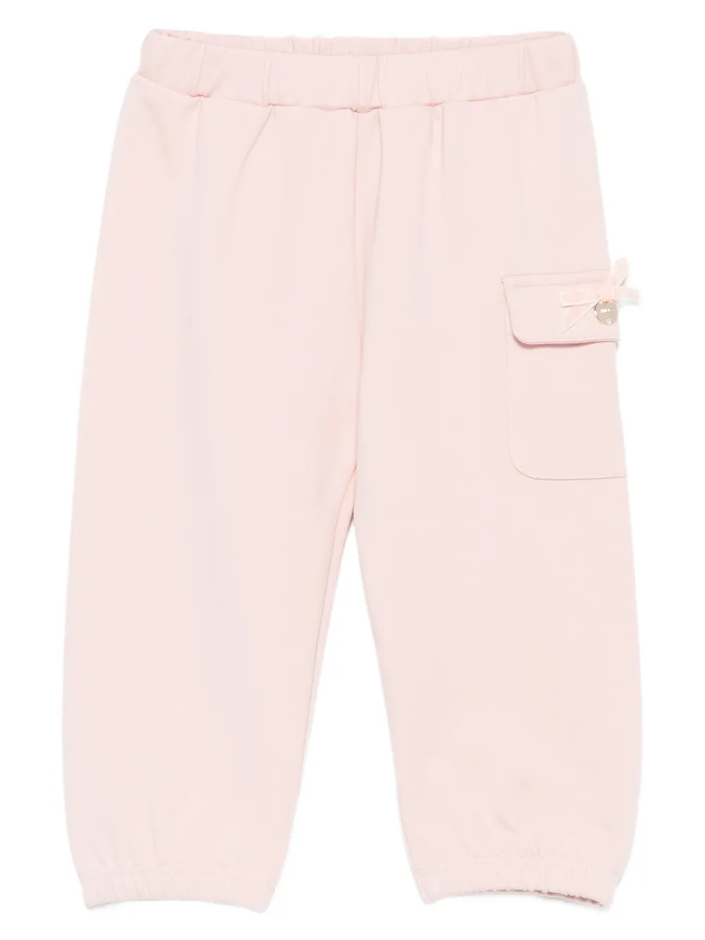 LIU JO pocket bow-detail trousers - Rosa