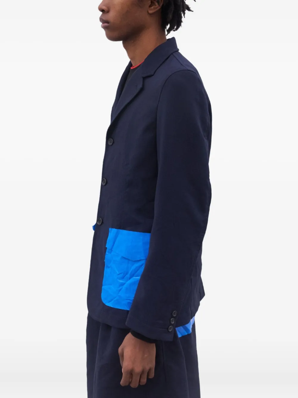 Comme Des Garçons Shirt Blazer met zak Blauw