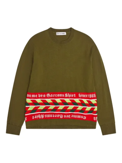 Comme Des Garçons Shirt suéter con panel a rayas