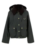 Barbour hooded corduroy-collar jacket - Green