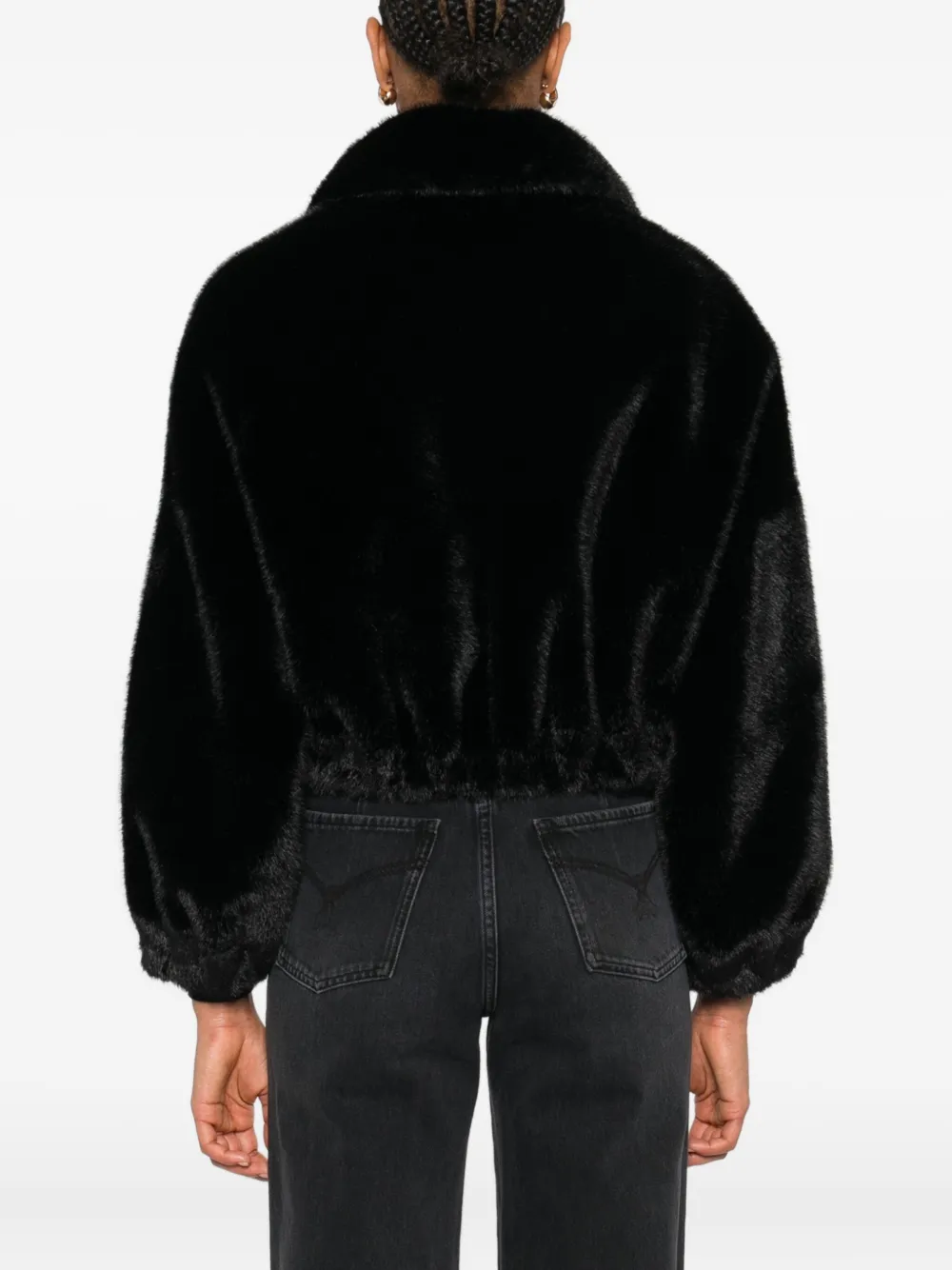 VALENTINI 1972 Cropped jack met rits Zwart