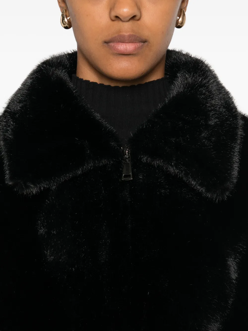 VALENTINI 1972 Cropped jack met rits Zwart