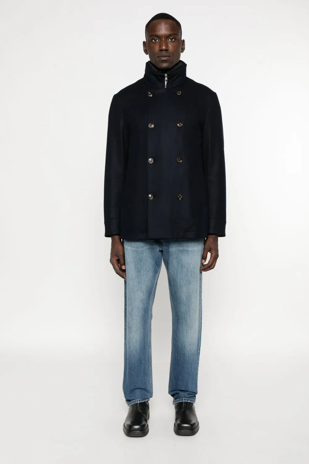 Montecore Double-breasted Padded Jacket In Blue