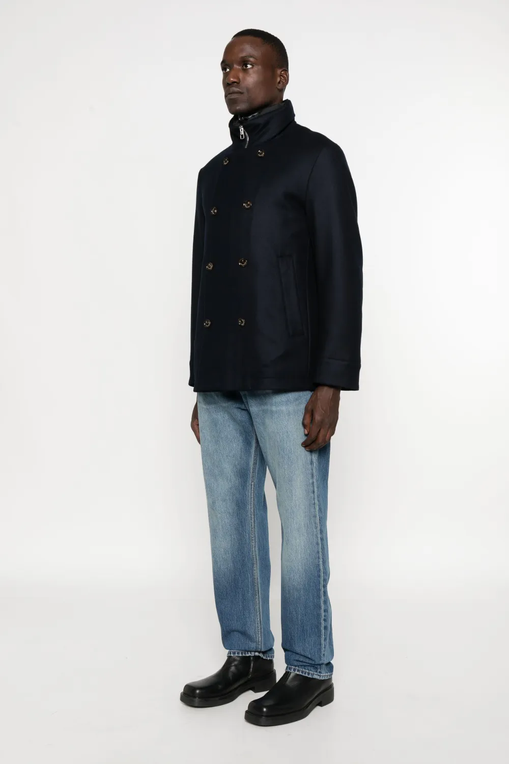 Montecore Double-breasted Padded Jacket In Blue
