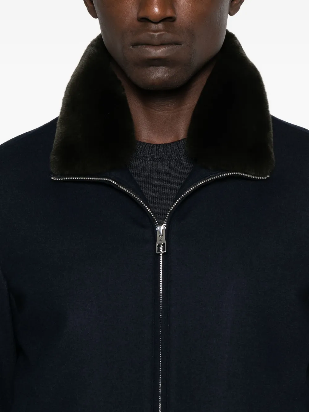 Montecore Jack met contrastkraag Blauw