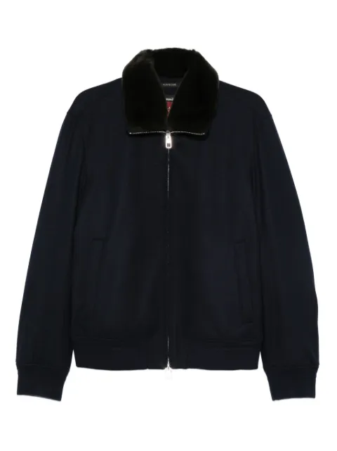 Montecore contrasting-collar zip-up jacket