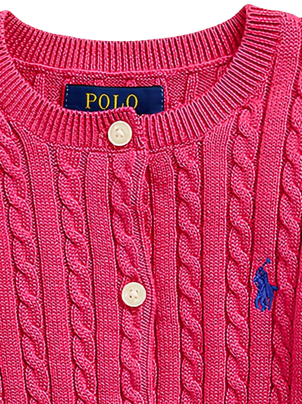 POLO RALPH LAUREN KIDS cable-knit crew-neck cardigan | Boys Cardigans | Image 2