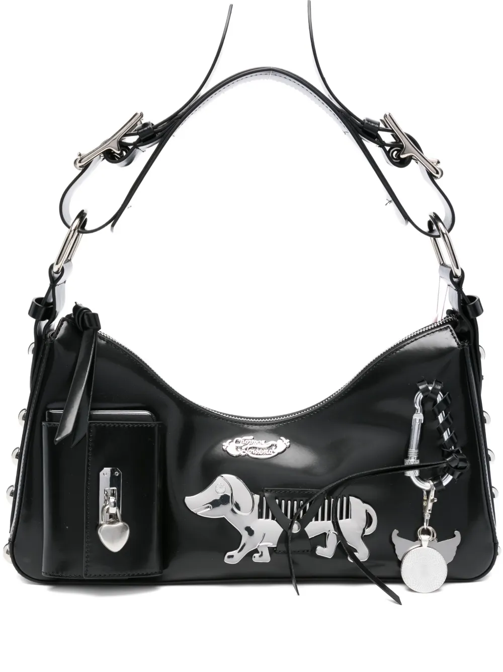 Chopova Lowena Mini Sophia Leather Shoulder Bag In Black