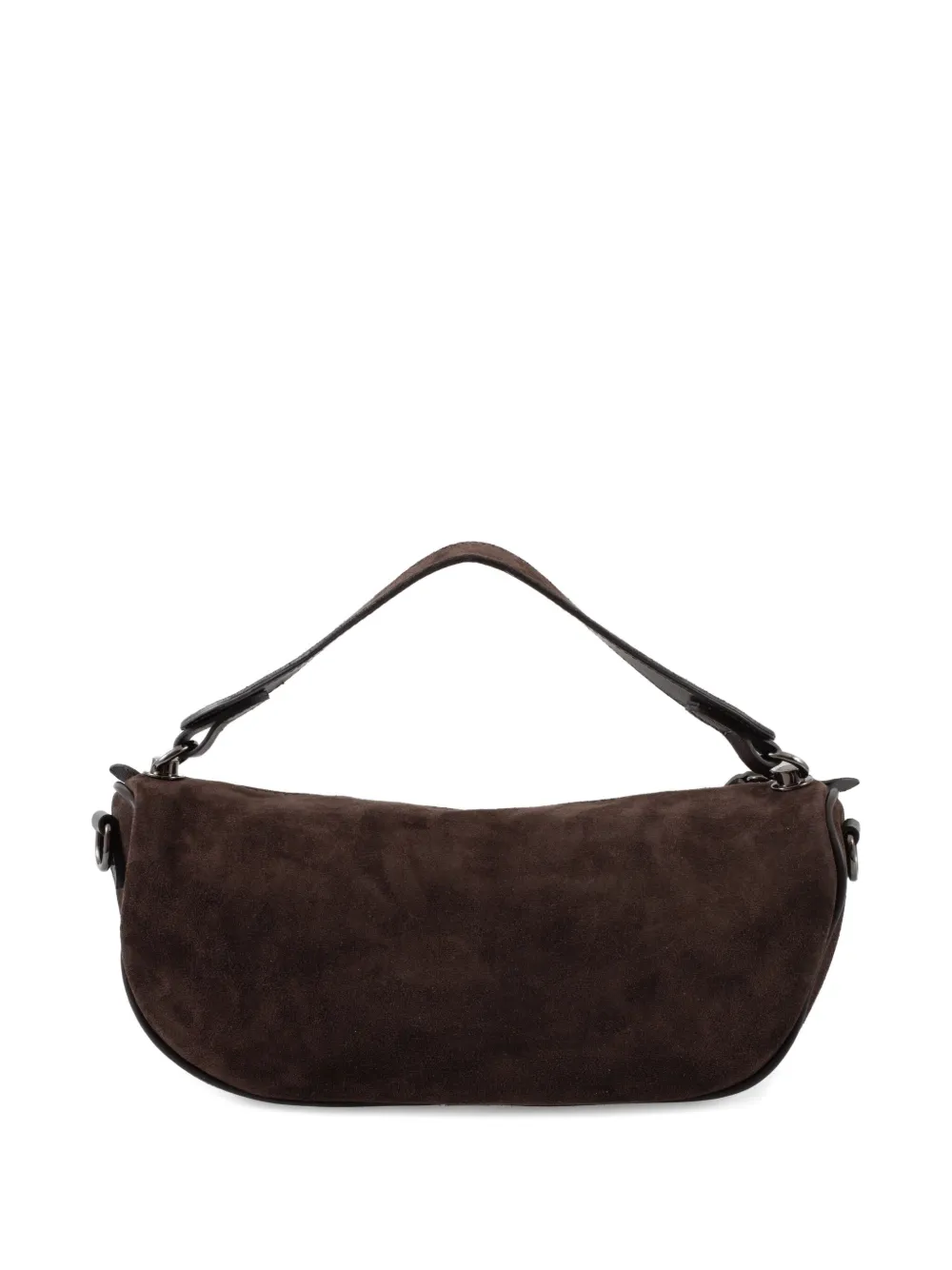 GIANNI CHIARINI Kleine suède shopper met logopatch - Bruin