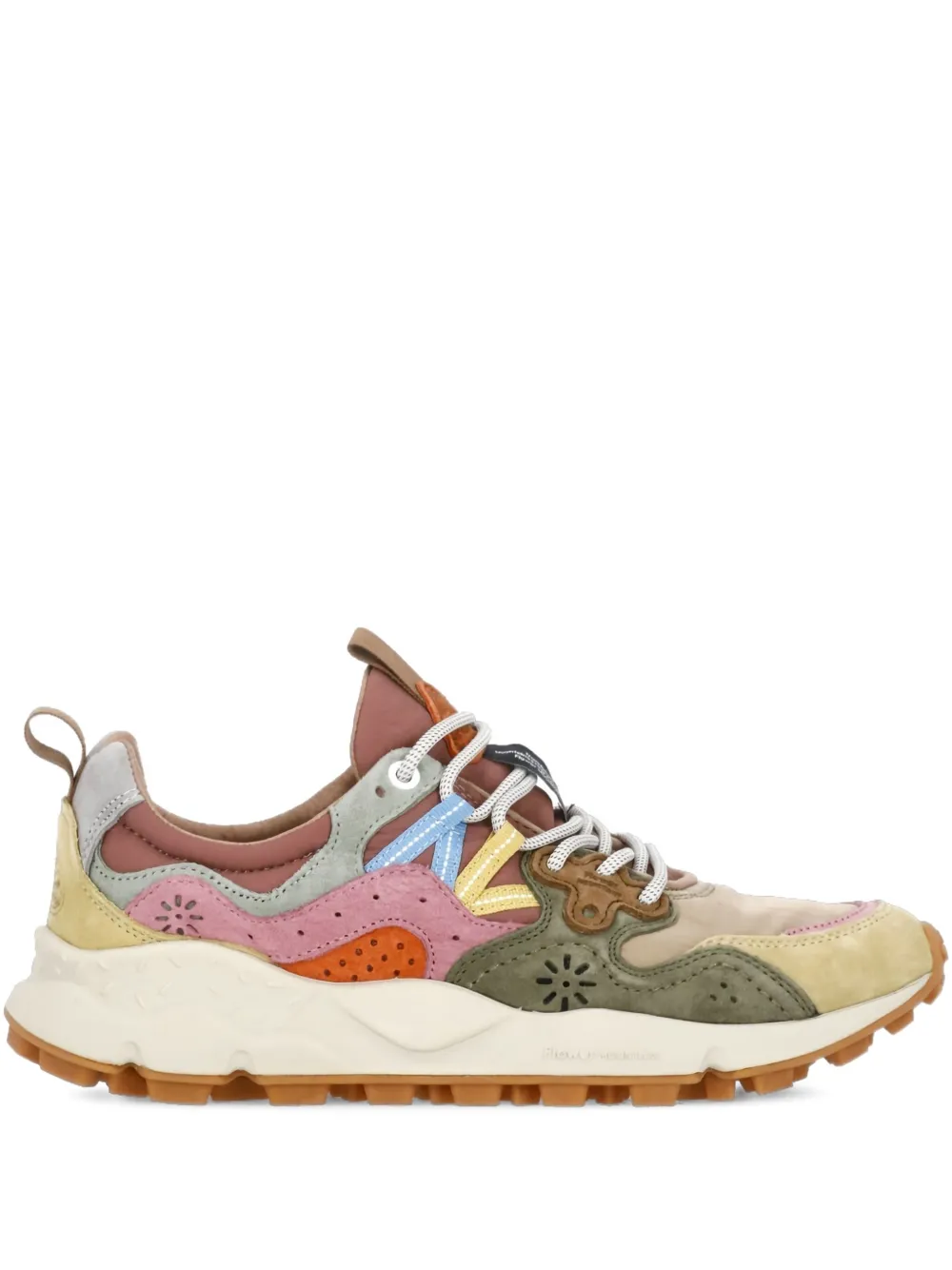Flower Mountain Yamano 3 Panelled Sneakers In Multi