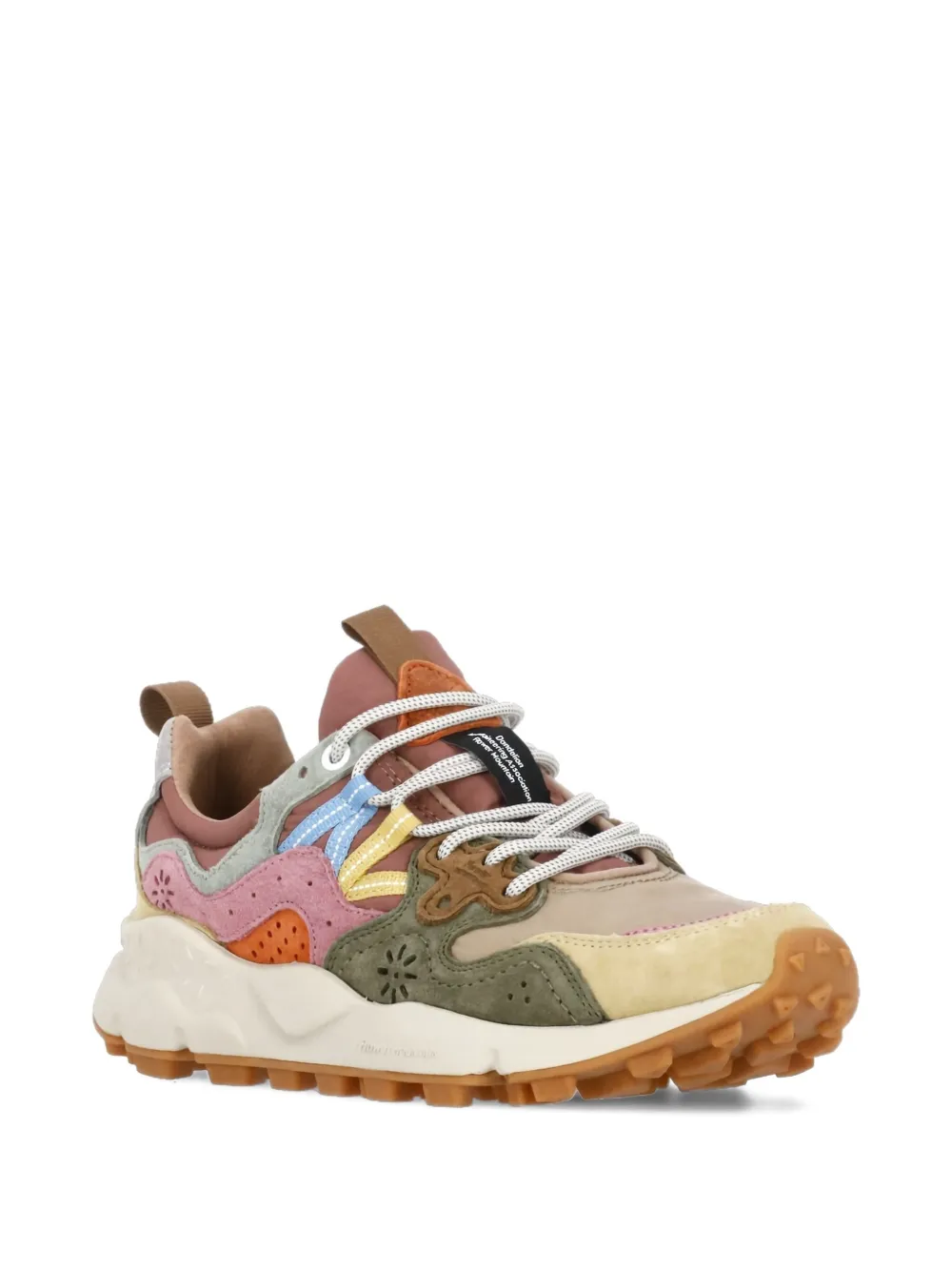 Flower Mountain Yamano 3 Panelled Sneakers In Multi