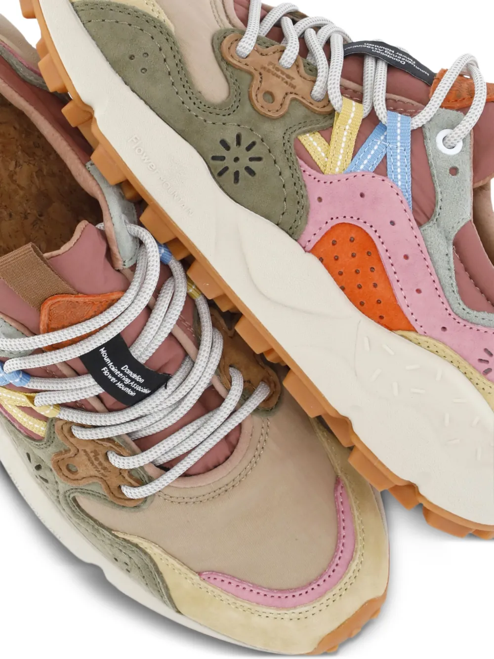 Flower Mountain Yamano 3 Panelled Sneakers In Multi