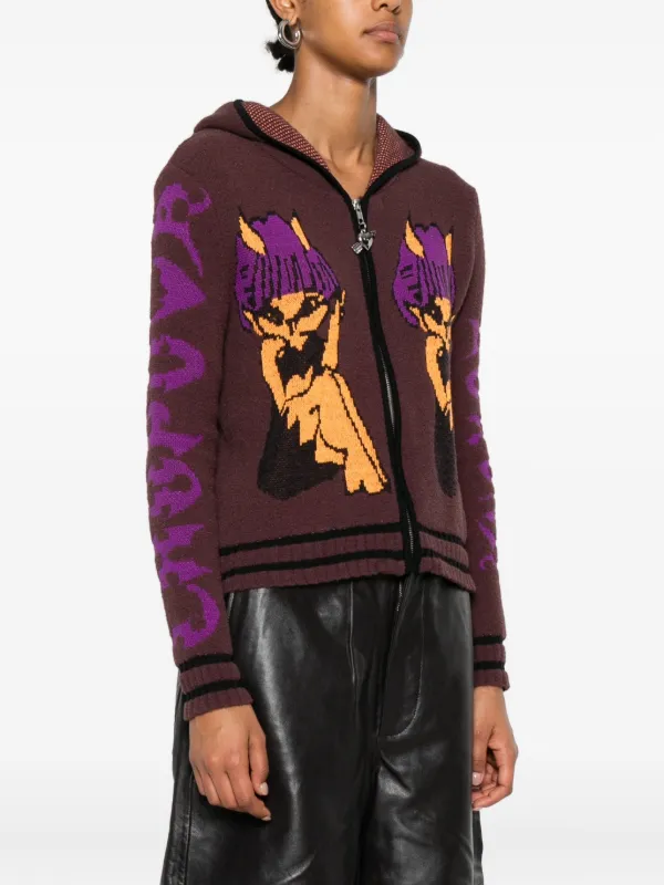 Chopova Lowena Tammie Jo フーデッド カーディガン | ブラック