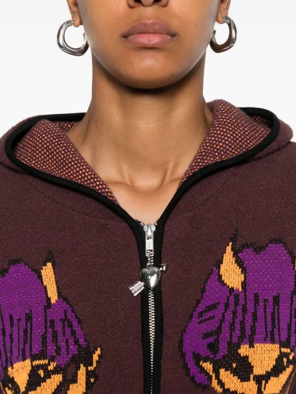 Chopova Lowena Tammie Jo フーデッド カーディガン | ブラック