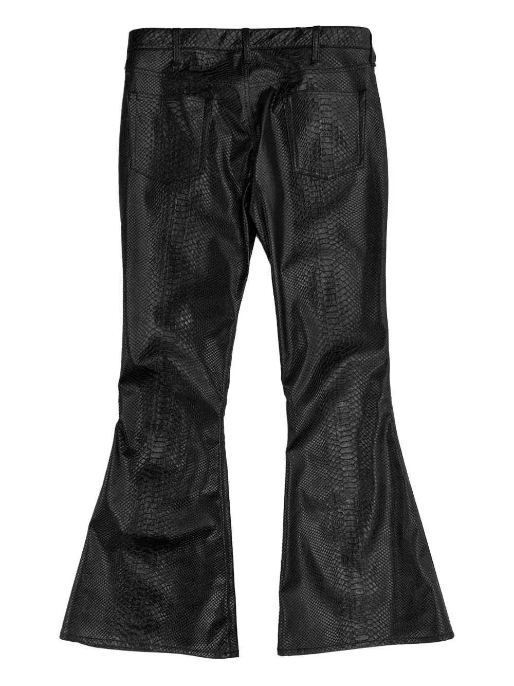 Junya Watanabe snakeskin-effect trousers - Zwart