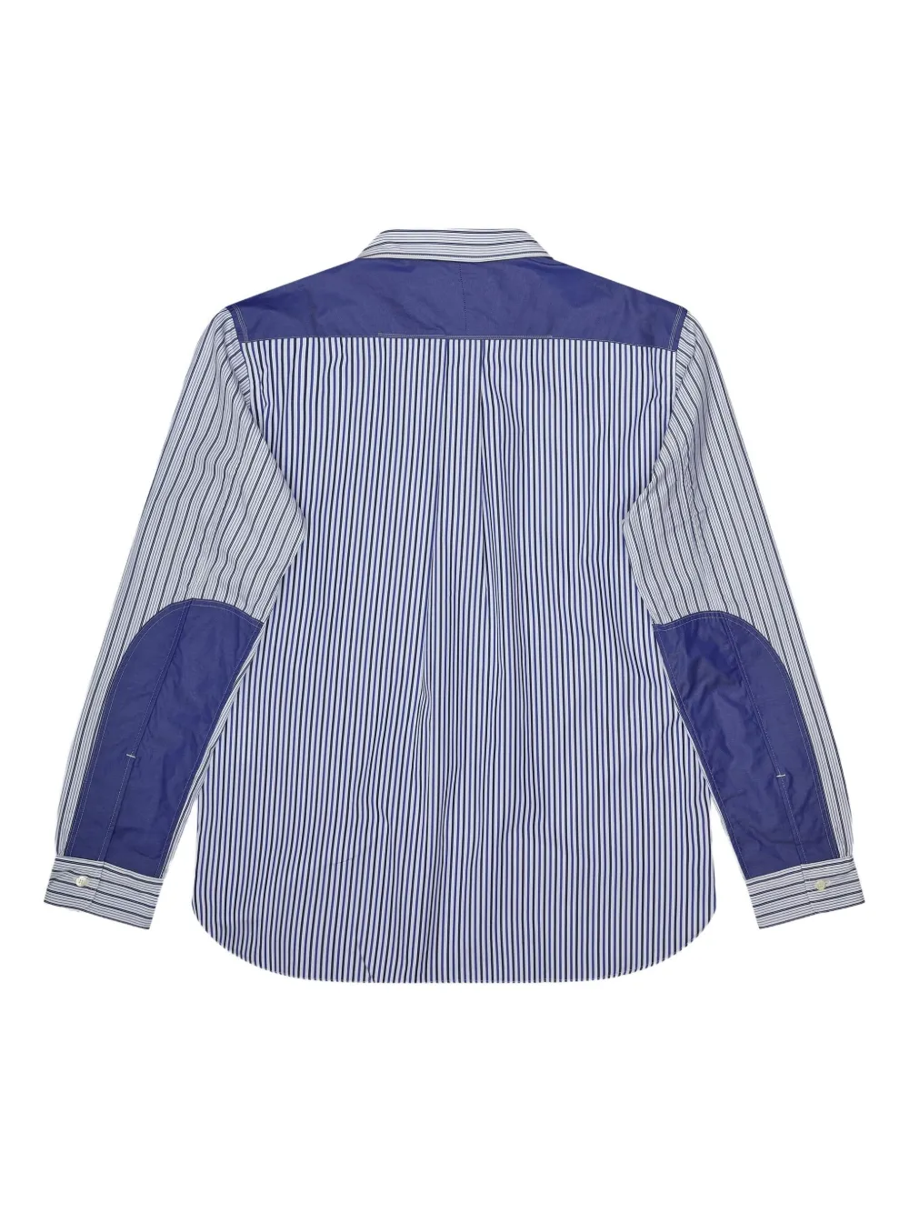 Junya Watanabe MAN striped panelled shirt - Blauw