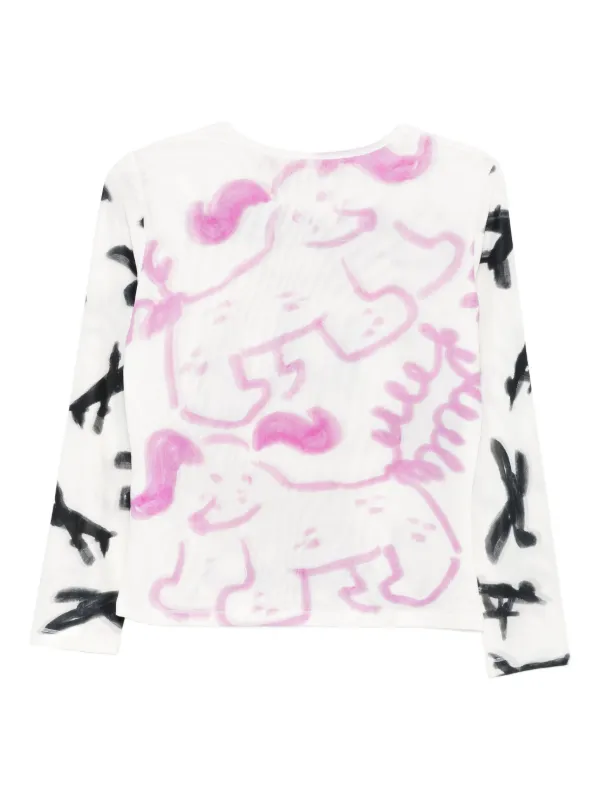 Chopova Lowena バラストメッシュトップ 25SS 長袖Tシャツ m Chopova Lowena バラストメッシュトップ 25SS 長袖Tシャツ M