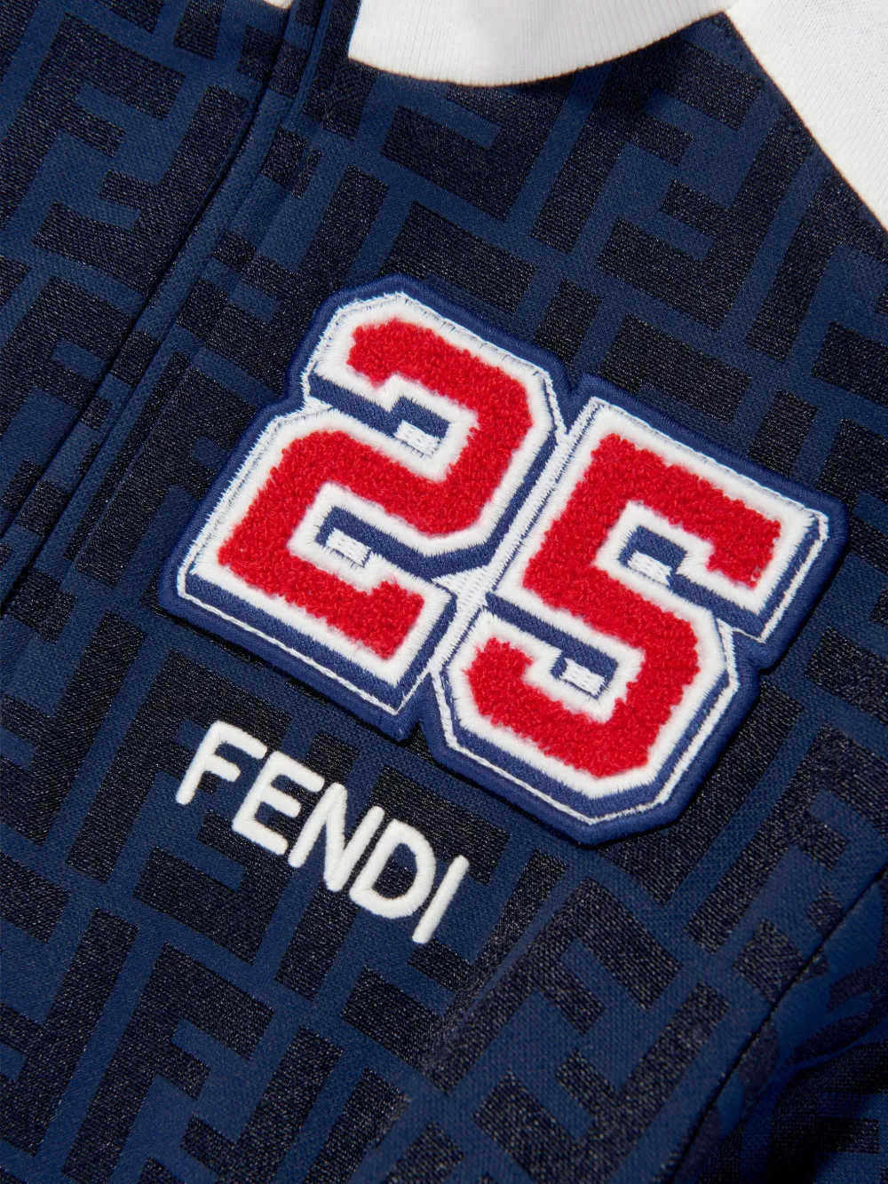 Fendi Kids FF-pattern zip-up dress Blauw