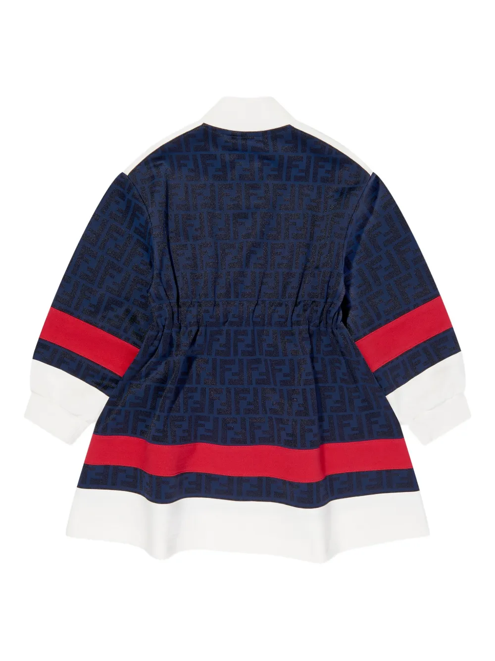 Fendi Kids FF-pattern zip-up dress Blauw