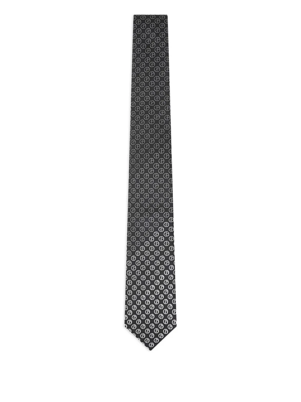 jacquard monogram tie