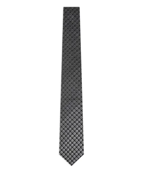 Giorgio Armani jacquard monogram tie