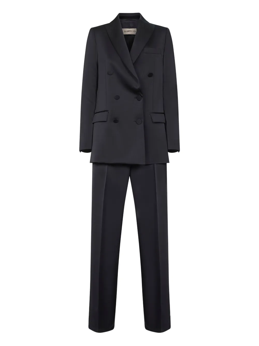double-breasted peak-lapel suit