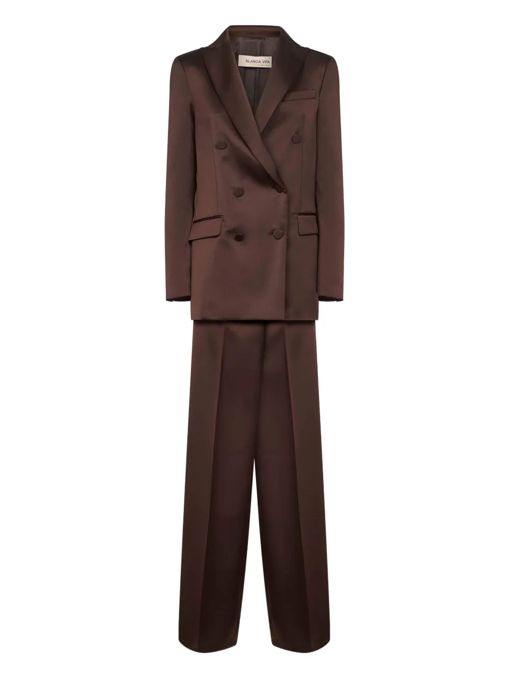 peak-lapel double-breasted suit