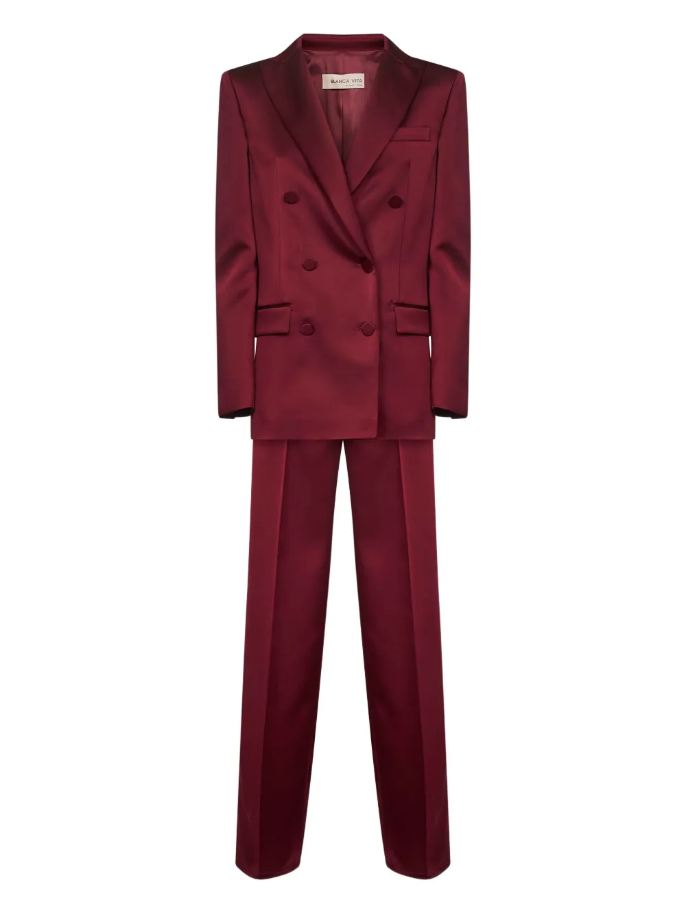 peak-lapel double-breasted suit