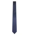 Giorgio Armani monogram-pattern tie - Blue