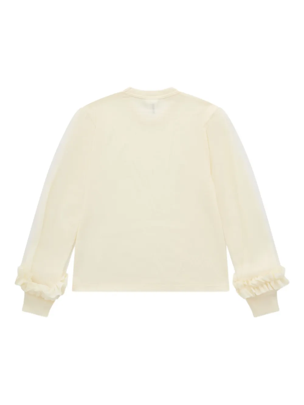 Ruffled-Sleeve Sweatshirt