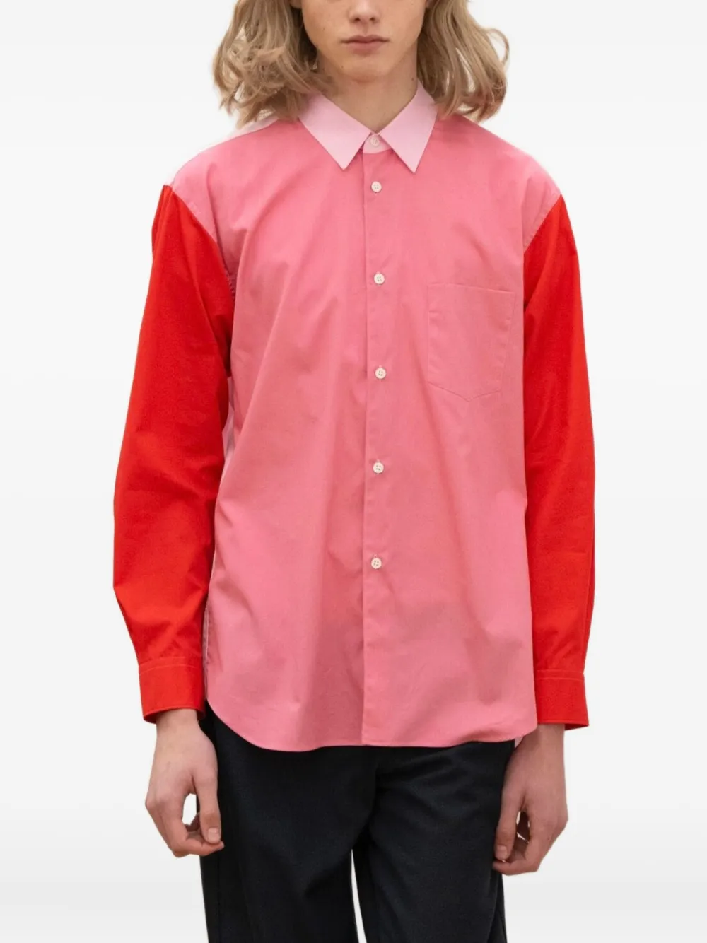 Comme Des Garçons Shirt camisa con diseño color block | rosado | Image 1