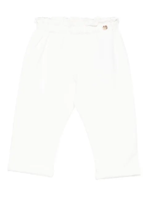 LIU JO elastic-waistband button-detail trousers
