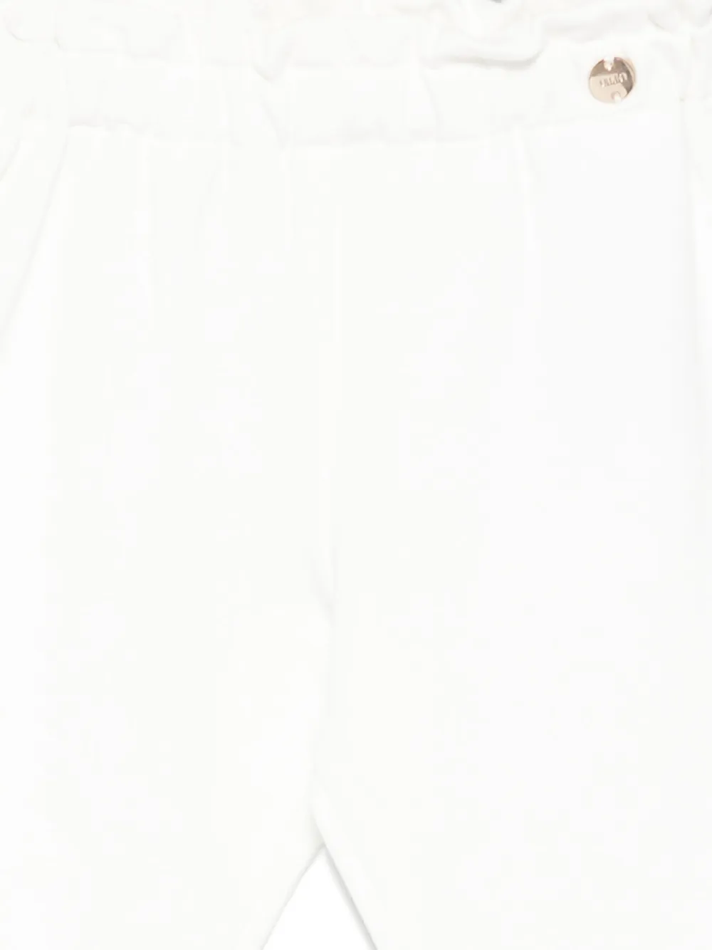 LIU JO Broek met elastische tailleband en knoopdetail Wit