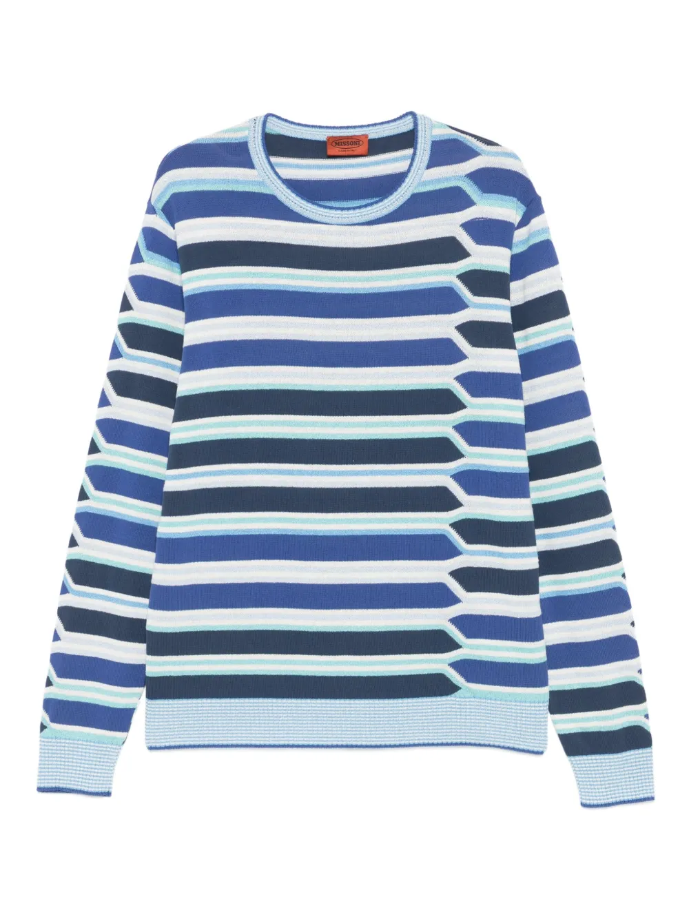 Missoni Pre-Owned 2000s striped knit sweater | Blue | Image 1