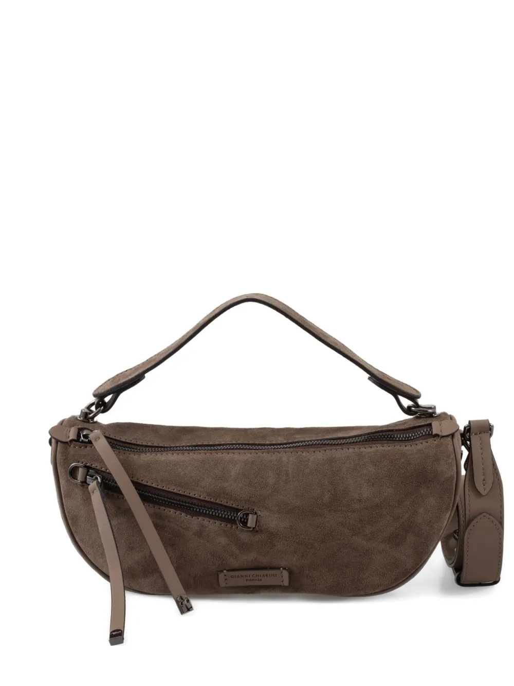 GIANNI CHIARINI Kleine suède shopper Bruin