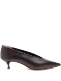 Le Monde Beryl 40mm Babouche pointed-toe leather pumps - Purple