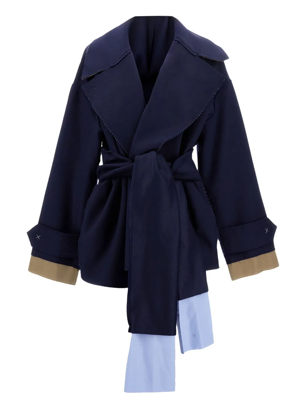 Jejia belted-wrap coat | Blue | Image 1
