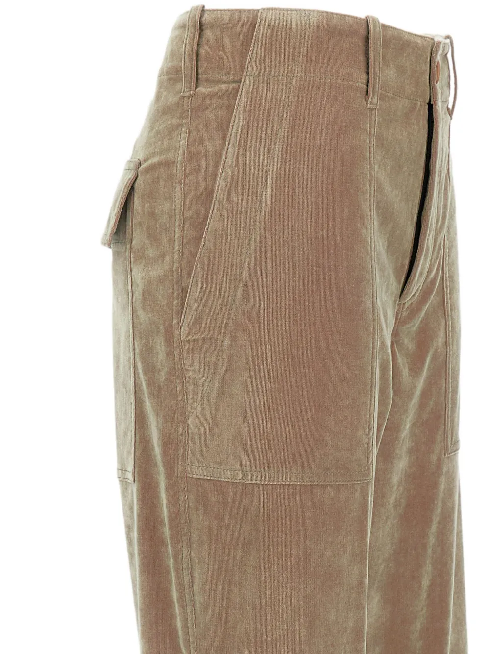 Jejia Camille broek met ribfluwelen zak Beige