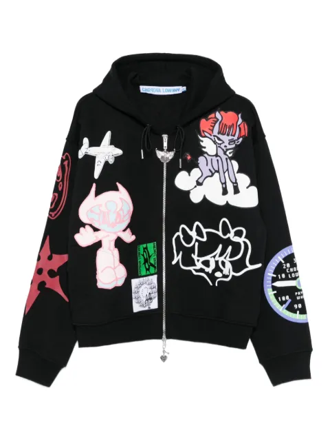 Chopova Lowena Flying High graphic-print zip-up hoodie