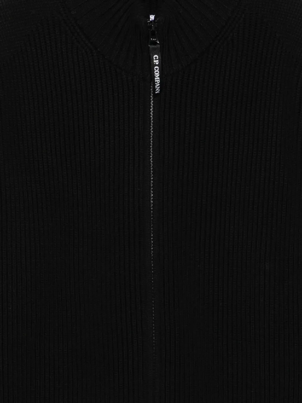 C.P. Company Kids Geribbeld vest Zwart