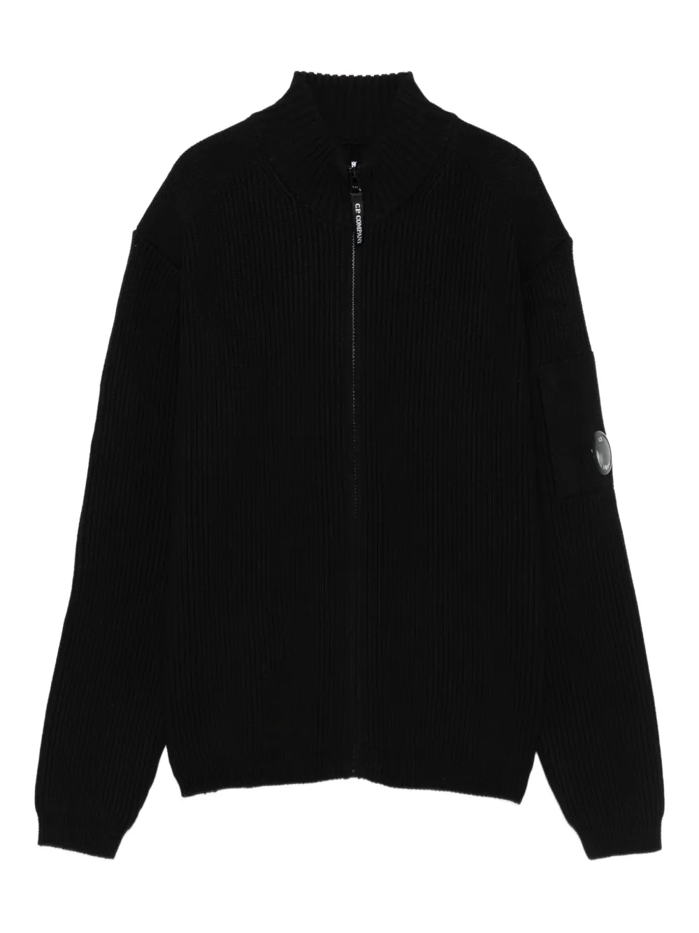 C.P. Company Kids Geribbeld vest Zwart