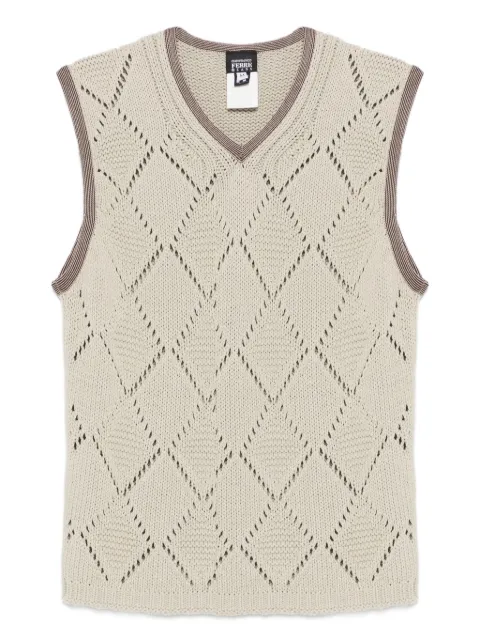 Gianfranco Ferré Pre-Owned 2000s diamond-pattern sleeveless vest