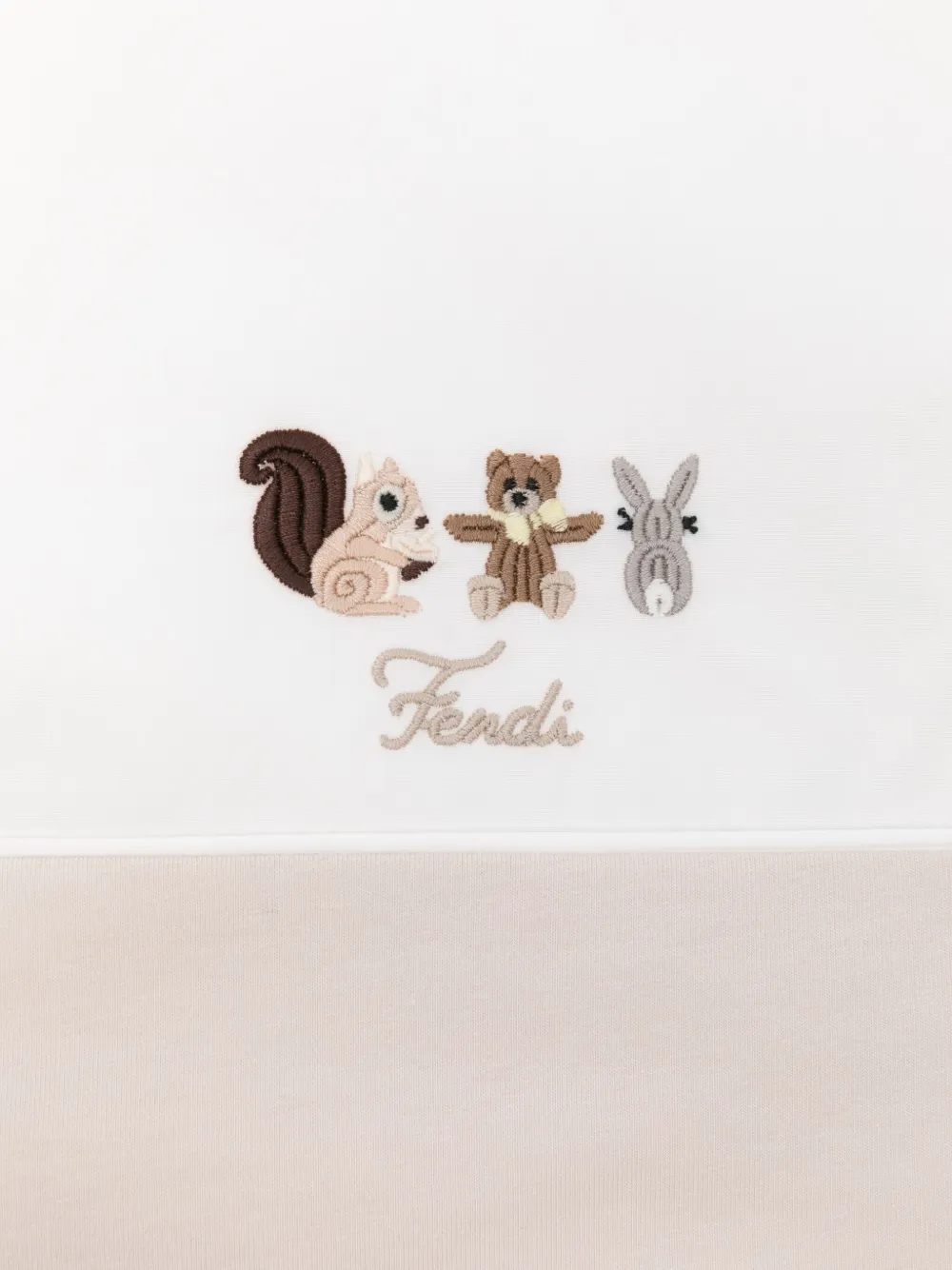 Fendi Kids embroidered animal baby blanket | Image 2