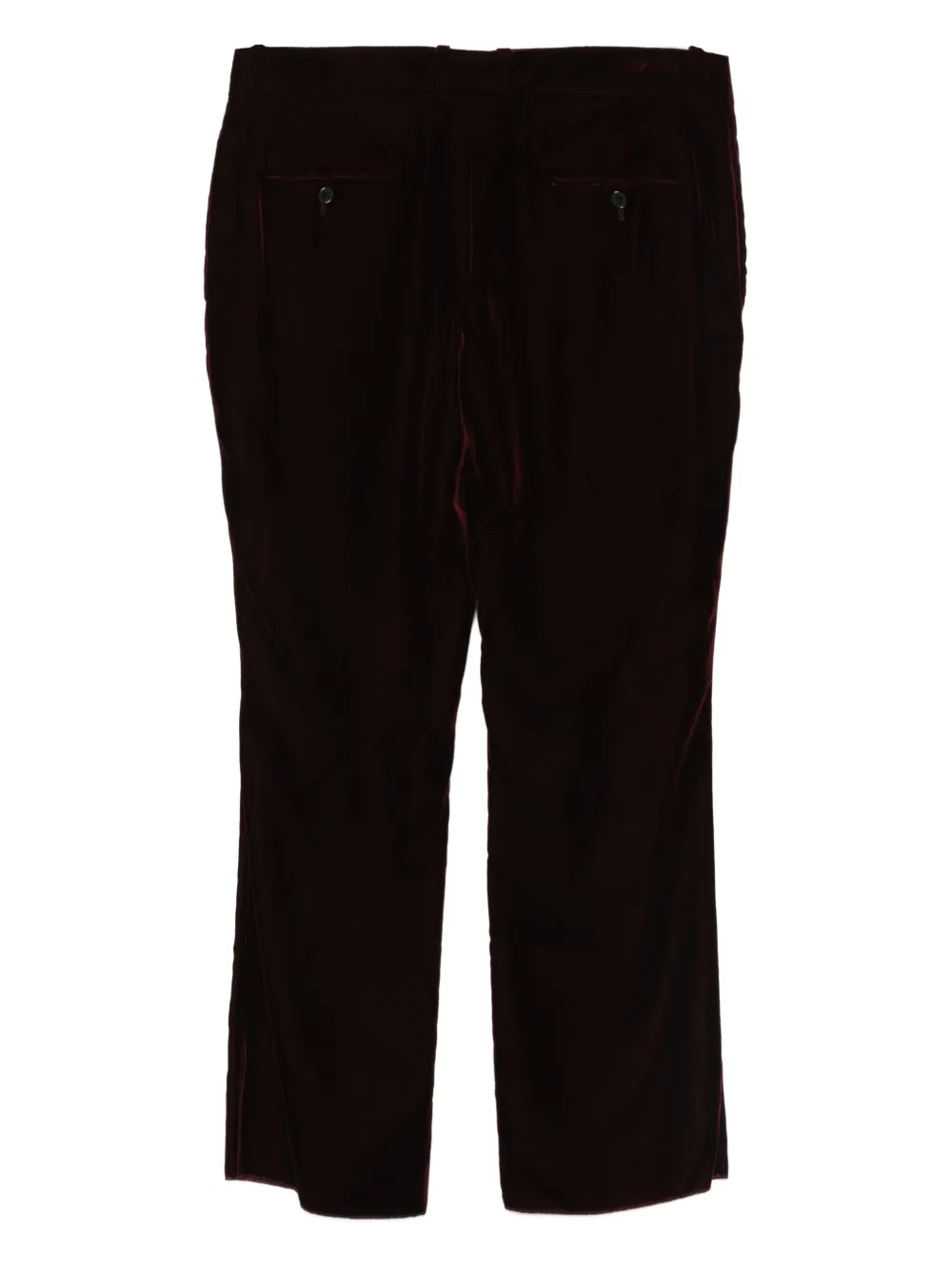 Saint Laurent Pre-Owned Fluwelen broek - Rood