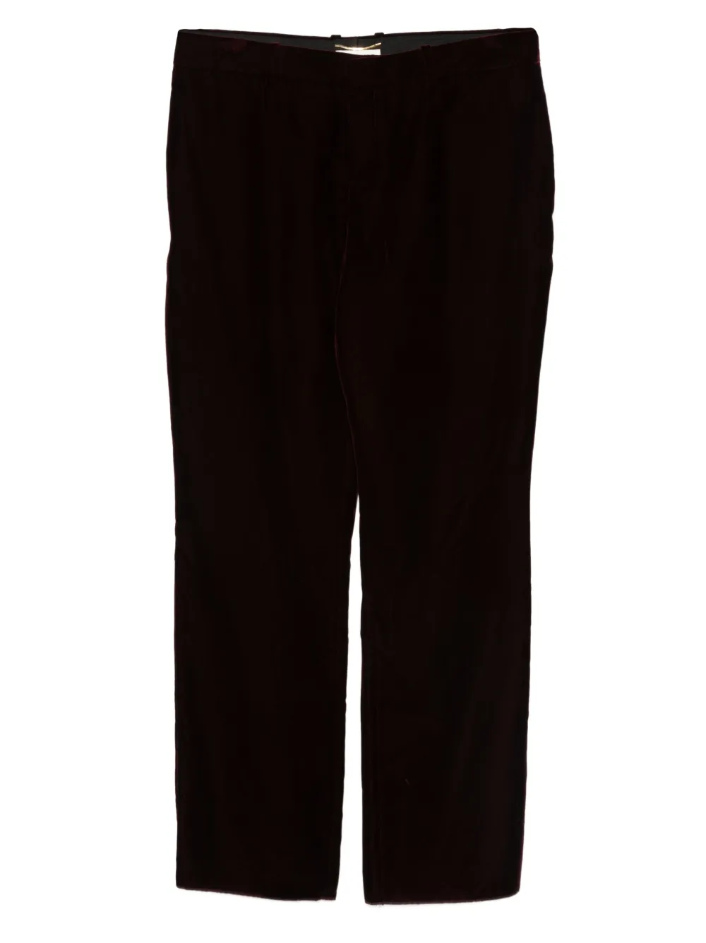 Pre-owned Saint Laurent Velvet Trousers In Red