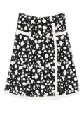 CHANEL Pre-Owned paint-splatter midi skirt - Black