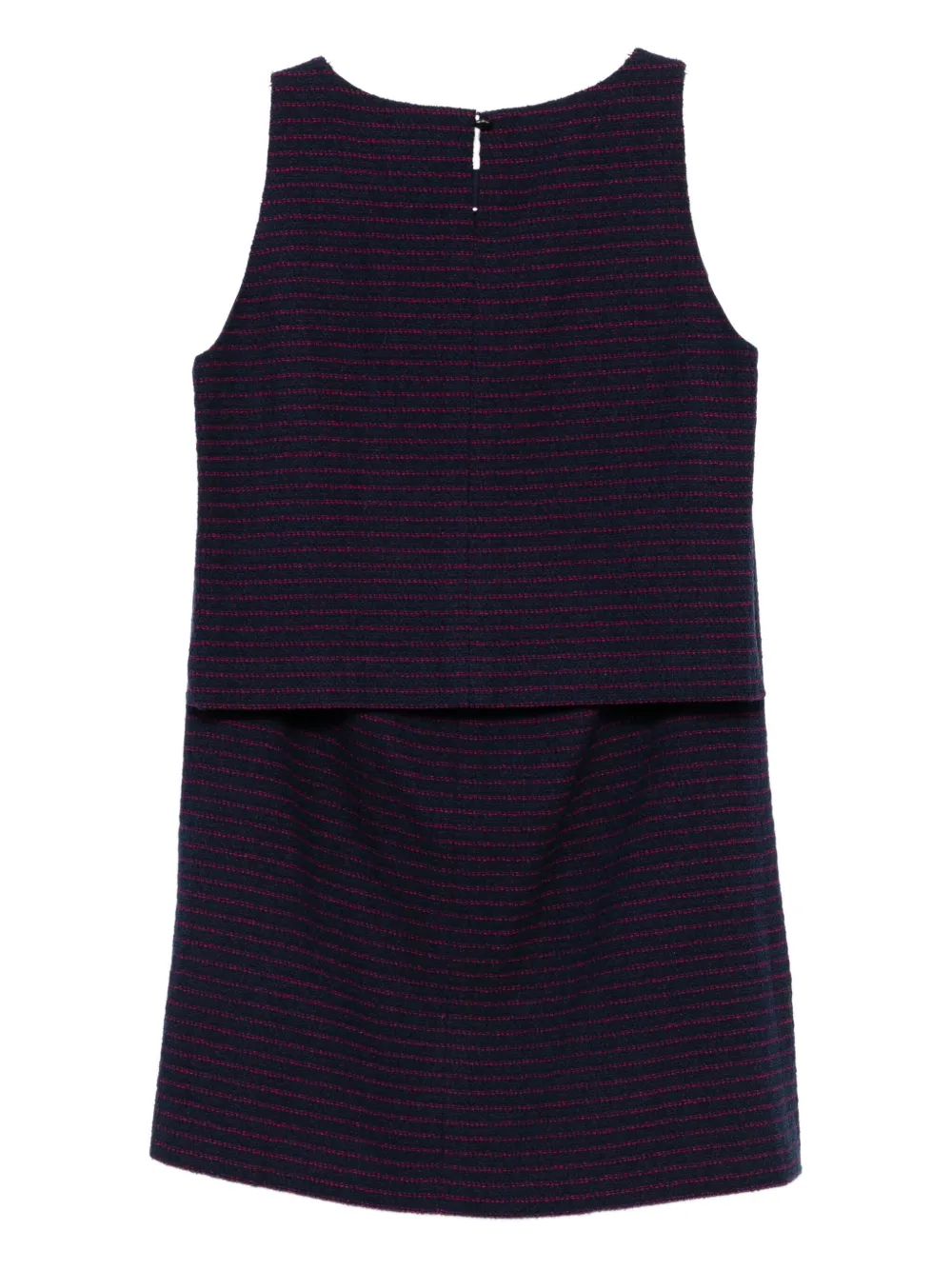 CHANEL Pre-Owned Gestreepte jurk - Blauw