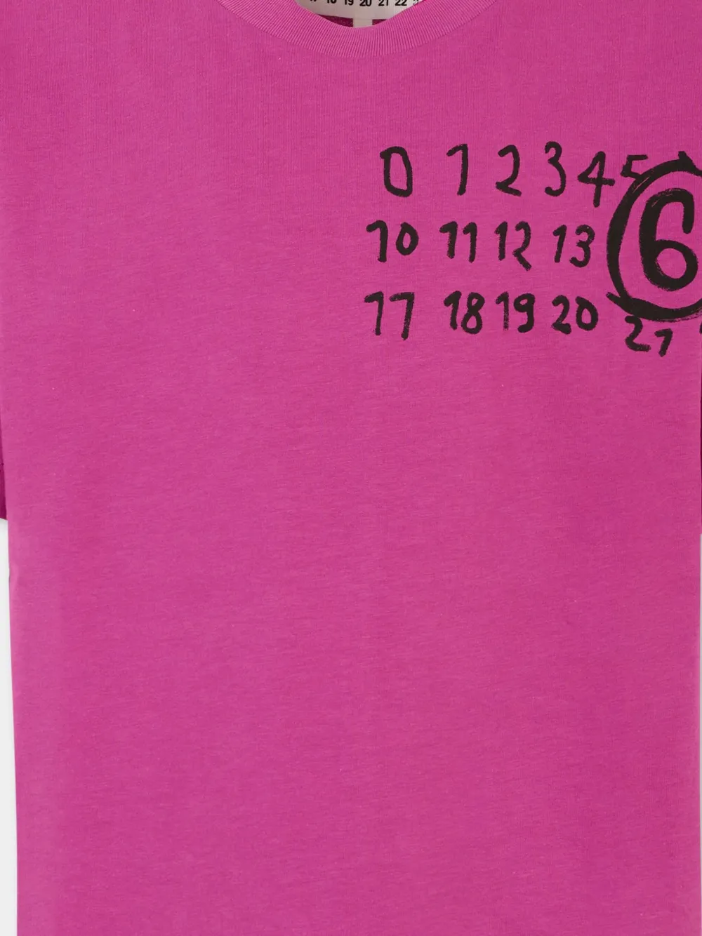 MM6 Maison Margiela Kids number-print T-shirt Roze